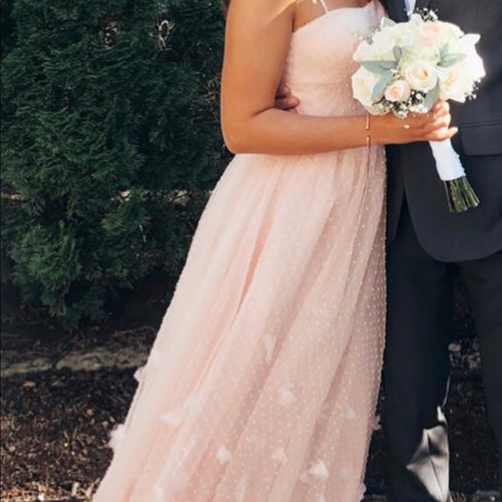 Sherri Hill blush/light pink prom dress, size 4